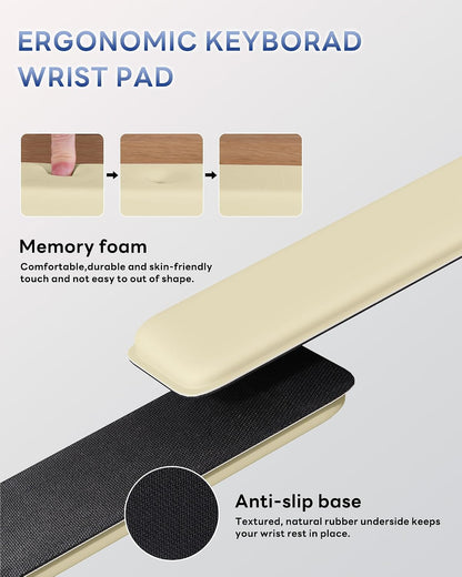 Computer Keyboard Wrist Rest, Keyboard Riser Stand for Desktop