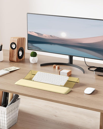 Computer Keyboard Wrist Rest, Keyboard Riser Stand for Desktop