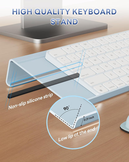 Computer Keyboard Wrist Rest, Keyboard Riser Stand for Desktop