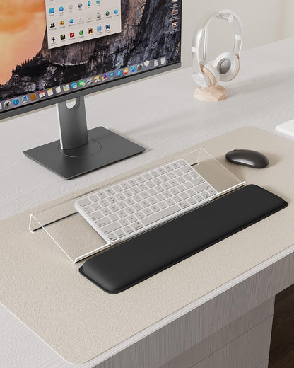 Computer Keyboard Wrist Rest, Keyboard Riser Stand for Desktop