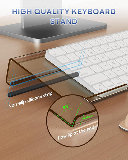 Computer Keyboard Wrist Rest, Keyboard Riser Stand for Desktop