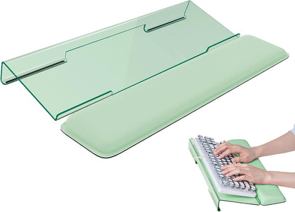 Computer Keyboard Wrist Rest, Keyboard Riser Stand for Desktop