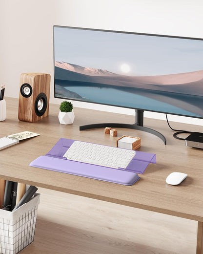 Computer Keyboard Wrist Rest, Keyboard Riser Stand for Desktop