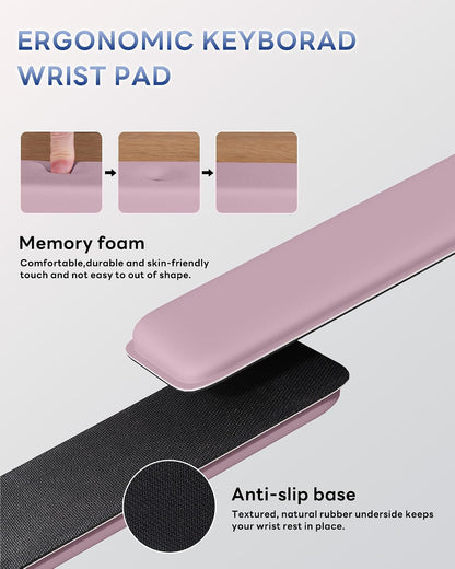 Computer Keyboard Wrist Rest, Keyboard Riser Stand for Desktop