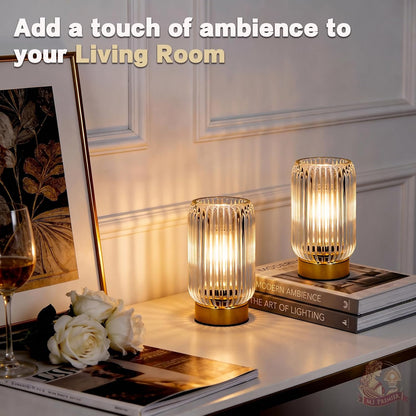 Battery Operated Lamp, Small Cordless Lamp with Timer, Green
