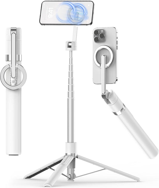 68" Magnetic Aluminum Phone Tripod Selfie Stick for iPhone & Android