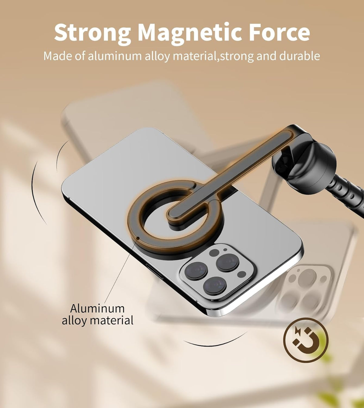 68" Magnetic Aluminum Phone Tripod Selfie Stick for iPhone & Android
