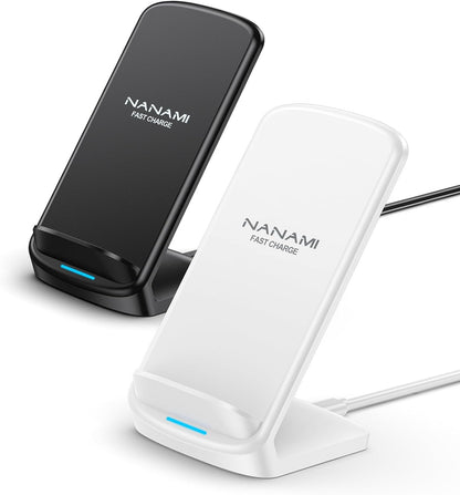 Upgraded Fast Wireless Charger, Wireless Charging Stand Compatible with Samsung Galaxy S26/S26+/S25/S24/S23/S22/S21 & Phone Charger Dock for iPhone 17/17 Air/16/16 Plus/16 Pro/15/14/13/12