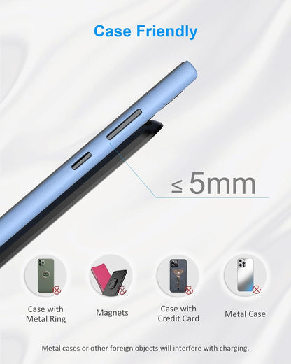 Upgraded Fast Wireless Charger, Wireless Charging Stand Compatible with Samsung Galaxy S26/S26+/S25/S24/S23/S22/S21 & Phone Charger Dock for iPhone 17/17 Air/16/16 Plus/16 Pro/15/14/13/12