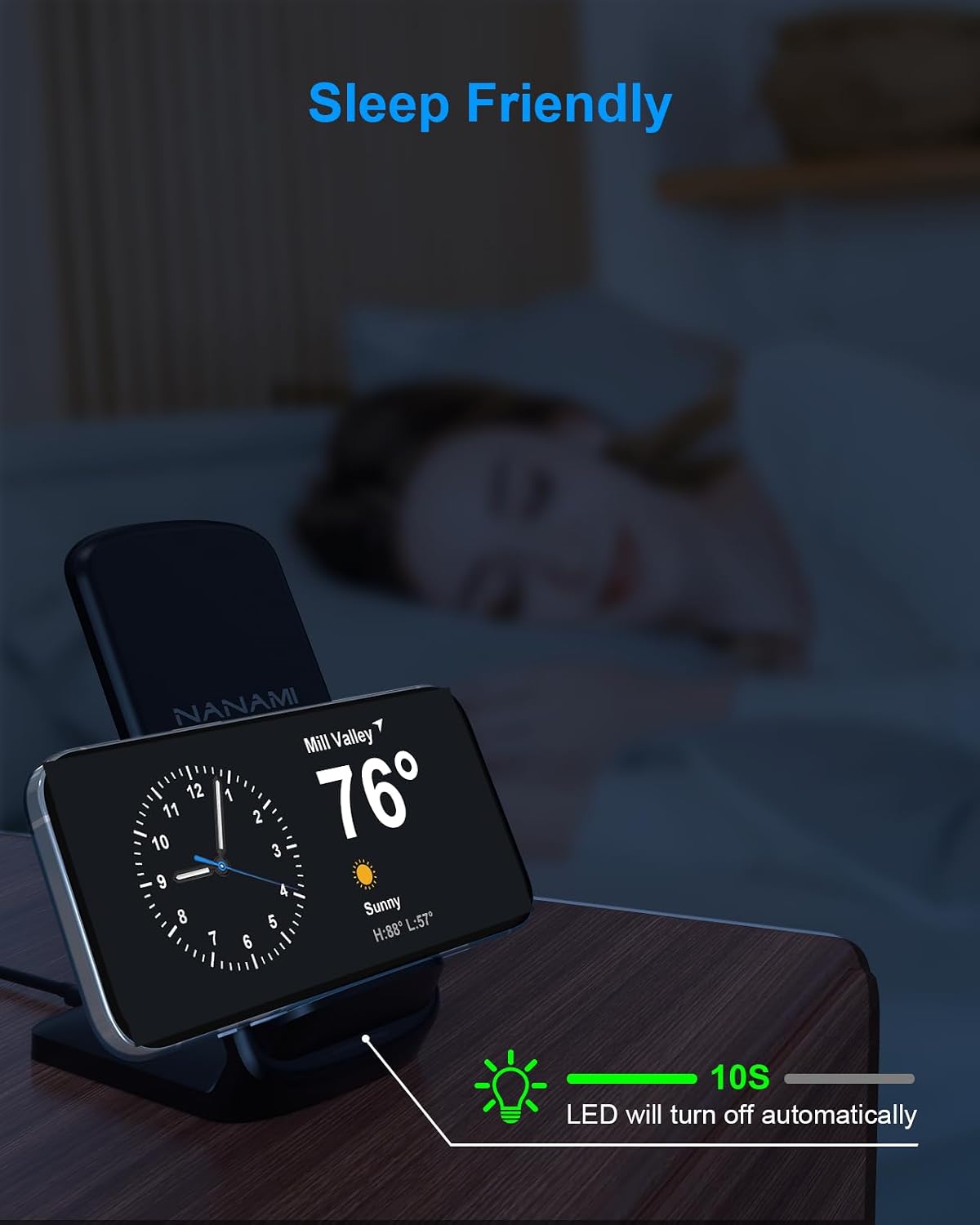Upgraded Fast Wireless Charger, Wireless Charging Stand Compatible with Samsung Galaxy S26/S26+/S25/S24/S23/S22/S21 & Phone Charger Dock for iPhone 17/17 Air/16/16 Plus/16 Pro/15/14/13/12