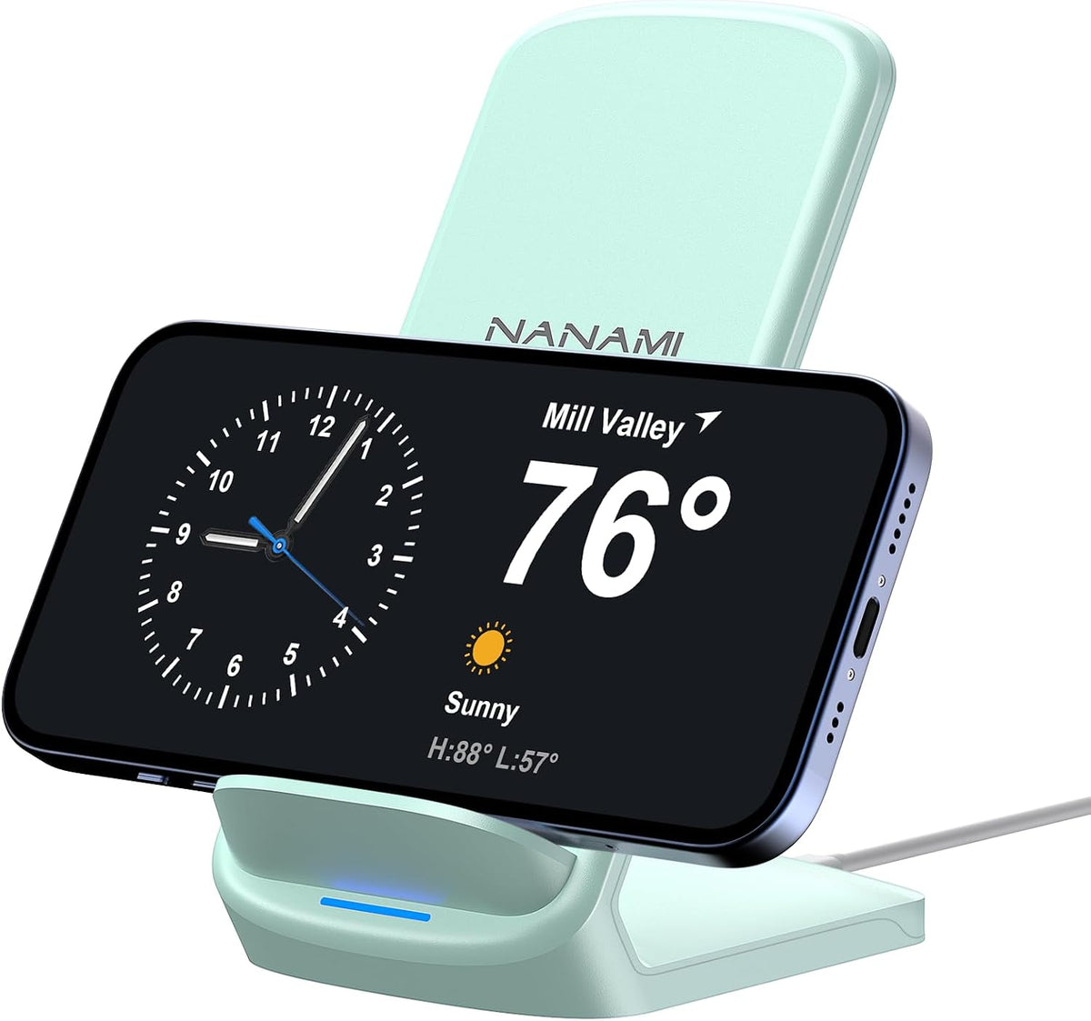 Upgraded Fast Wireless Charger, Wireless Charging Stand Compatible with Samsung Galaxy S26/S26+/S25/S24/S23/S22/S21 & Phone Charger Dock for iPhone 17/17 Air/16/16 Plus/16 Pro/15/14/13/12