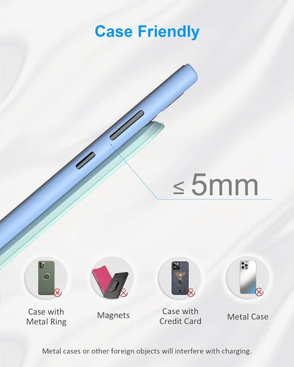 Upgraded Fast Wireless Charger, Wireless Charging Stand Compatible with Samsung Galaxy S26/S26+/S25/S24/S23/S22/S21 & Phone Charger Dock for iPhone 17/17 Air/16/16 Plus/16 Pro/15/14/13/12