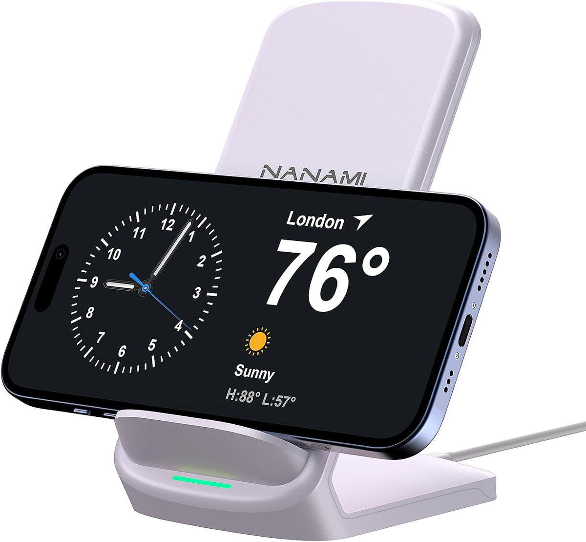 Upgraded Fast Wireless Charger, Wireless Charging Stand Compatible with Samsung Galaxy S26/S26+/S25/S24/S23/S22/S21 & Phone Charger Dock for iPhone 17/17 Air/16/16 Plus/16 Pro/15/14/13/12