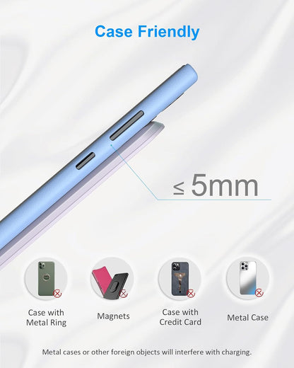 Upgraded Fast Wireless Charger, Wireless Charging Stand Compatible with Samsung Galaxy S26/S26+/S25/S24/S23/S22/S21 & Phone Charger Dock for iPhone 17/17 Air/16/16 Plus/16 Pro/15/14/13/12