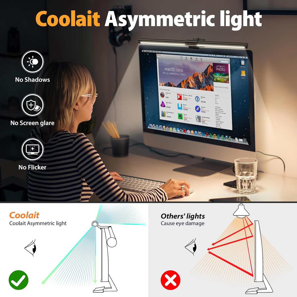 Monitor Light Bar Screen-Friendly Computer Monitor Lamp