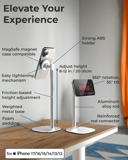 COOPER MagStand Magnetic Phone Stand for Desk, MagSafe Tripod, iPhone 17