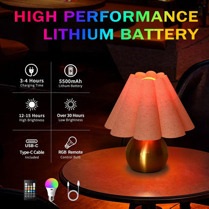 Gold Small Bedside Table Lamp for Bedroom, Brass Gold Bedroom Lamps for Nightstand, Cute Mini Table Lamps for Small Spaces with Scalloped Shade for Kitchen Counter, Bookshelf, Living Room, Kids Dorm