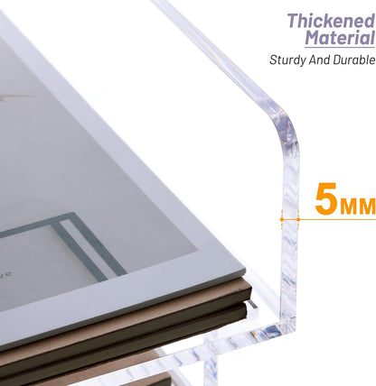 Acrylic Desk Organize with Drawer, Stackable File Organizer, 2-Tier