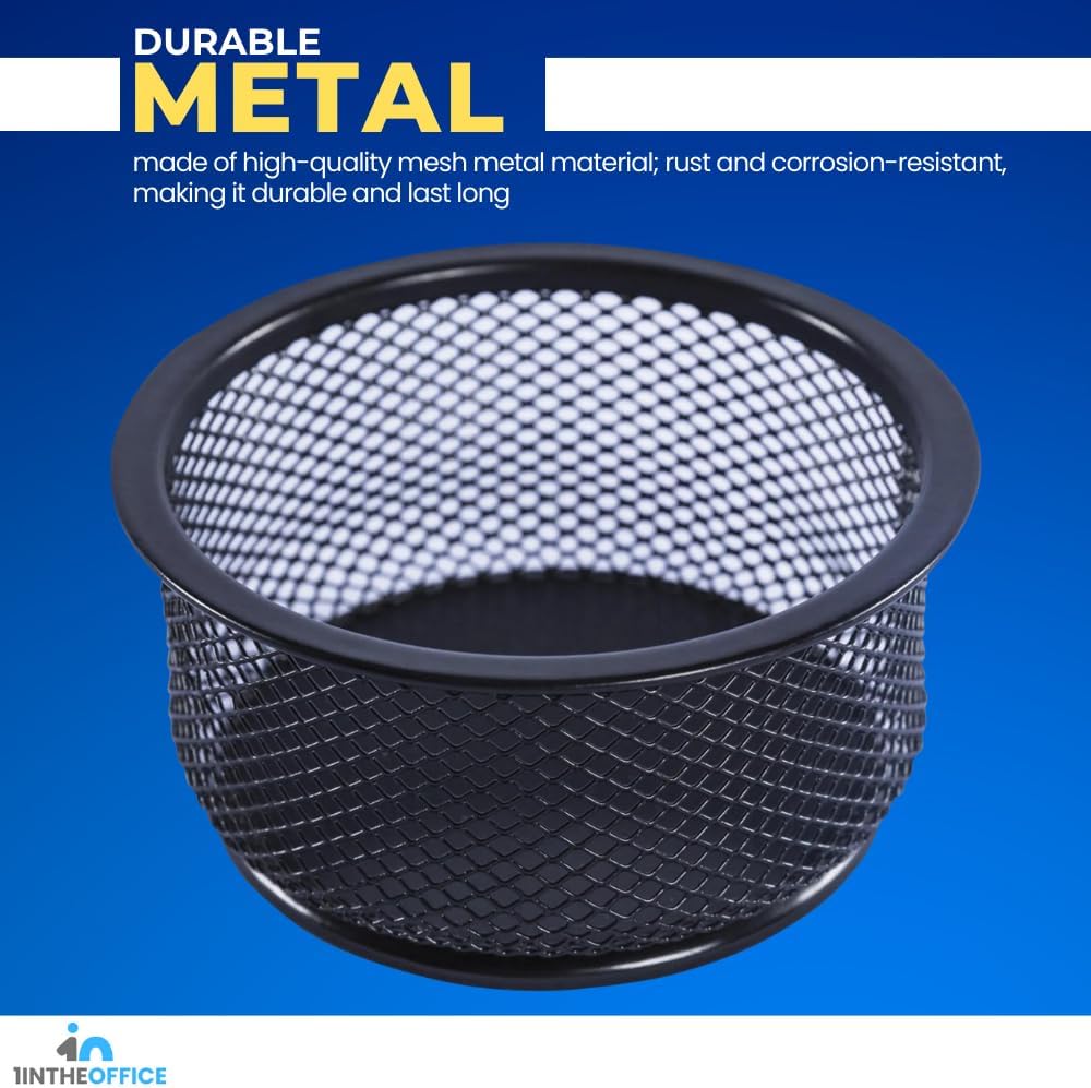 Mesh Paper Clip Holder For desk, Paperclip Holder (2 Pack)
