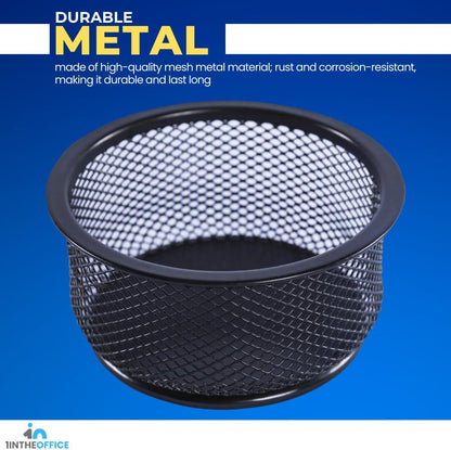 Mesh Paper Clip Holder For desk, Paperclip Holder (2 Pack)