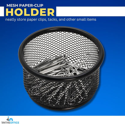 Mesh Paper Clip Holder For desk, Paperclip Holder (2 Pack)