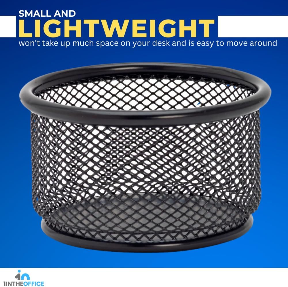 Mesh Paper Clip Holder For desk, Paperclip Holder (2 Pack)