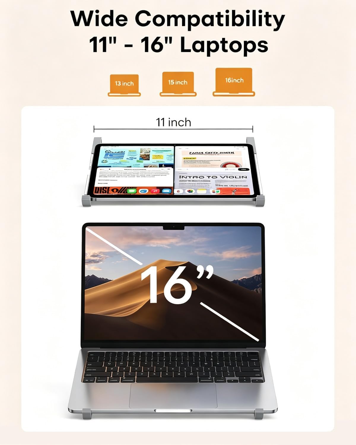 Portable Laptop Stand for Desk, Foldable Riser, MacBook Stand