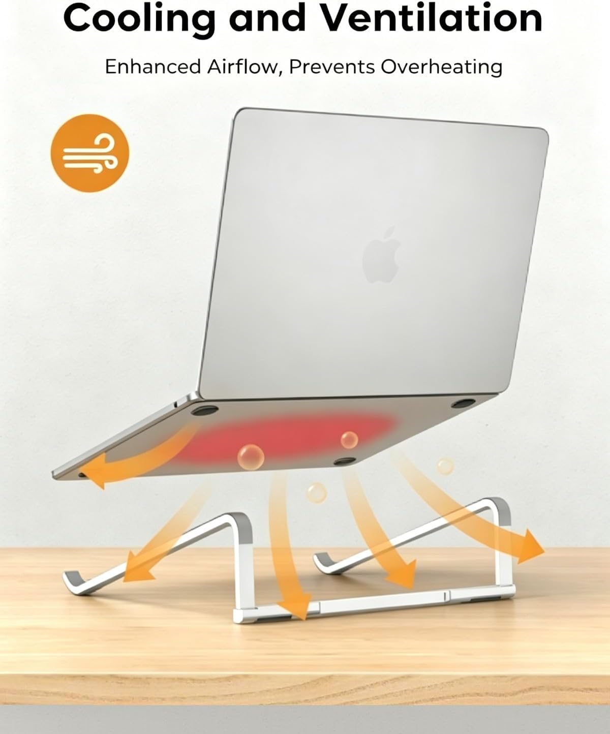 Portable Laptop Stand for Desk, Foldable Riser, MacBook Stand