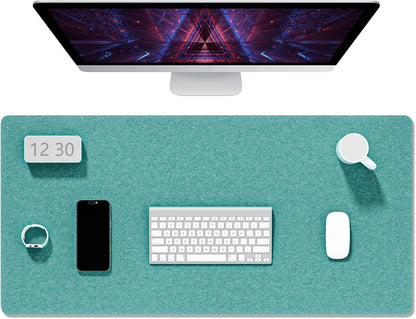 Felt Desk Mat, Minimalist Large Mouse Pad XL 31.5 x 11.8 in, Desk Matt for Desktop, Keyboard, Laptop, Computer, Office, Work from Home, Gaming, Gray