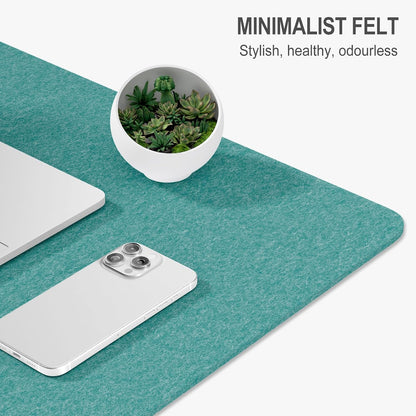 Felt Desk Mat, Minimalist Large Mouse Pad XL 31.5 x 11.8 in, Desk Matt for Desktop, Keyboard, Laptop, Computer, Office, Work from Home, Gaming, Gray