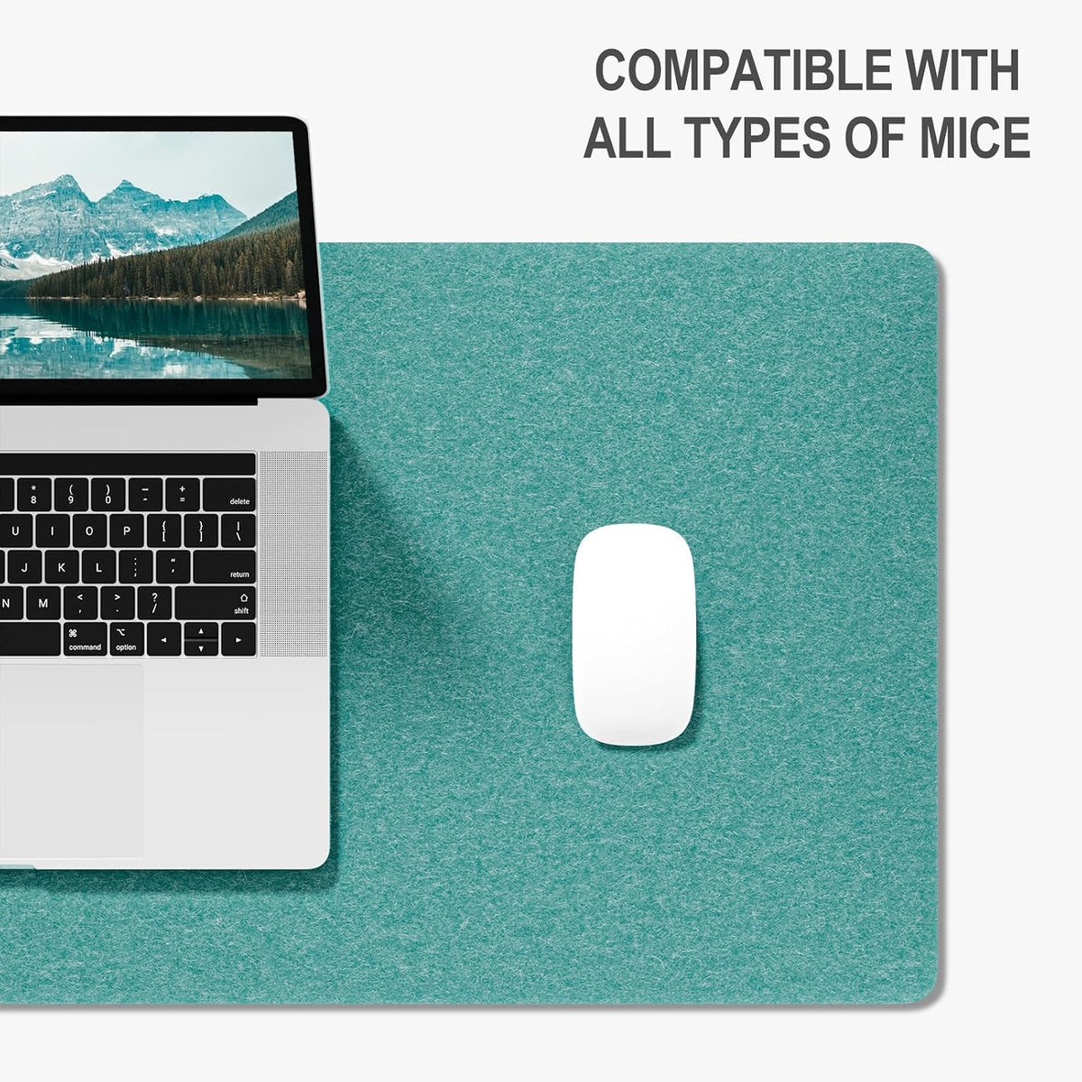 Felt Desk Mat, Minimalist Large Mouse Pad XL 31.5 x 11.8 in, Desk Matt for Desktop, Keyboard, Laptop, Computer, Office, Work from Home, Gaming, Gray
