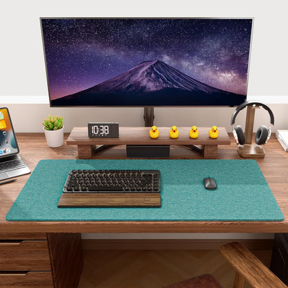 Felt Desk Mat, Minimalist Large Mouse Pad XL 31.5 x 11.8 in, Desk Matt for Desktop, Keyboard, Laptop, Computer, Office, Work from Home, Gaming, Gray
