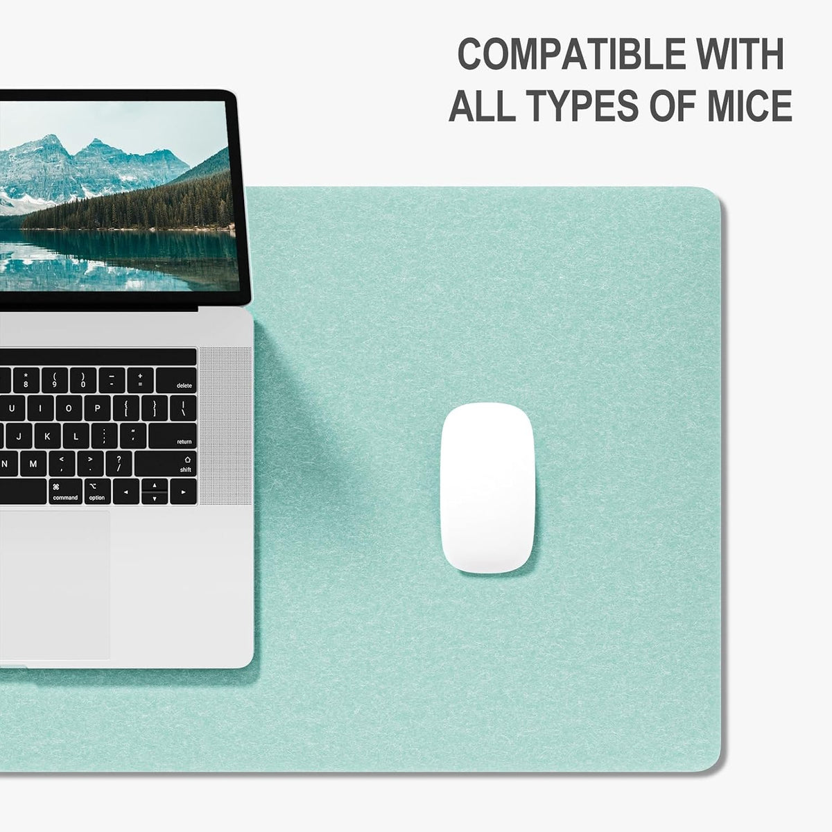 Felt Desk Mat, Minimalist Large Mouse Pad XL 31.5 x 11.8 in, Desk Matt for Desktop, Keyboard, Laptop, Computer, Office, Work from Home, Gaming, Gray