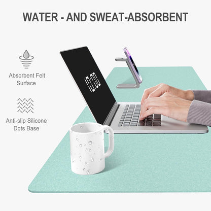 Felt Desk Mat, Minimalist Large Mouse Pad XL 31.5 x 11.8 in, Desk Matt for Desktop, Keyboard, Laptop, Computer, Office, Work from Home, Gaming, Gray