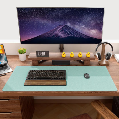 Felt Desk Mat, Minimalist Large Mouse Pad XL 31.5 x 11.8 in, Desk Matt for Desktop, Keyboard, Laptop, Computer, Office, Work from Home, Gaming, Gray