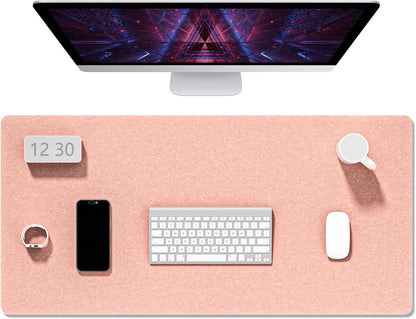 Felt Desk Mat, Minimalist Large Mouse Pad XL 31.5 x 11.8 in, Desk Matt for Desktop, Keyboard, Laptop, Computer, Office, Work from Home, Gaming, Gray