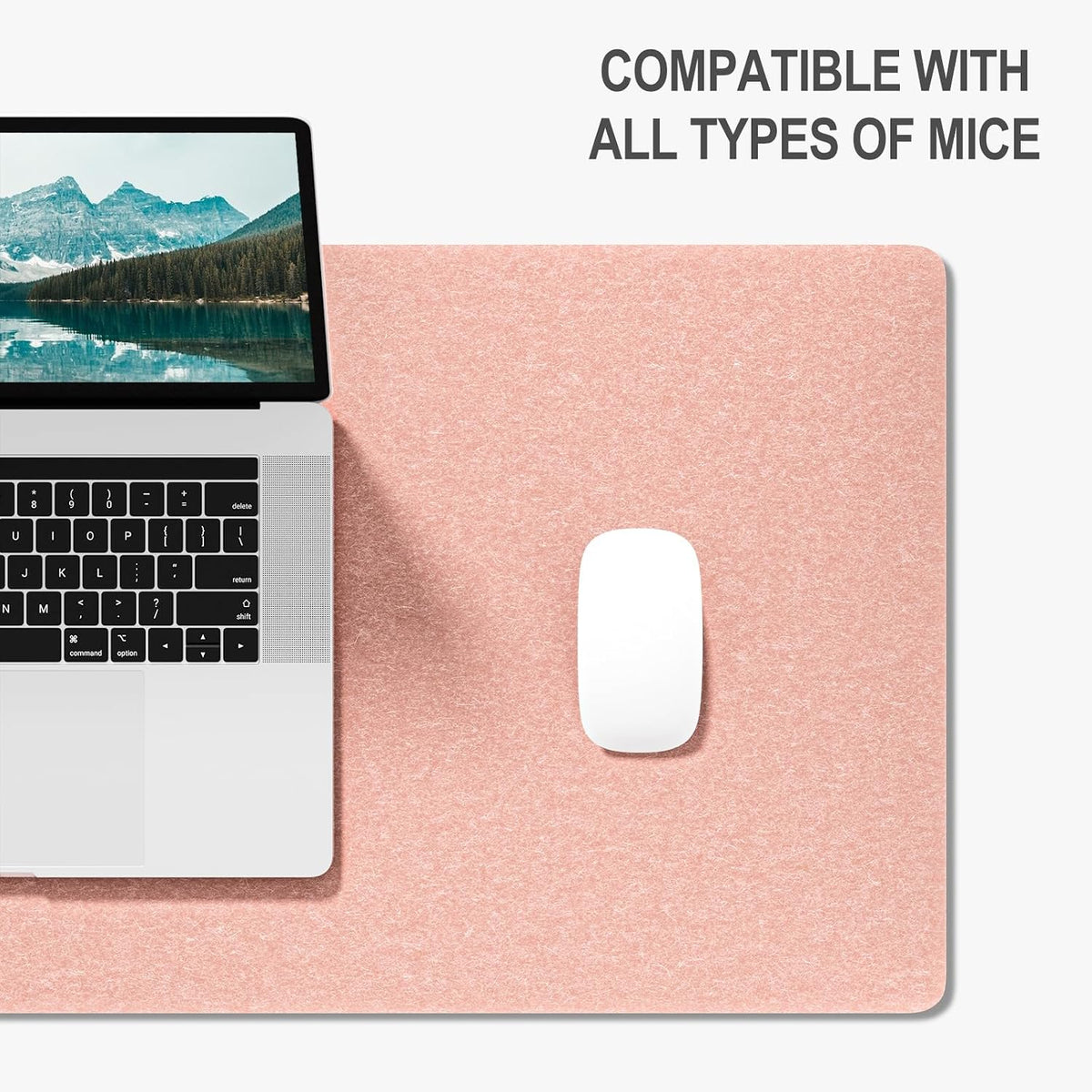 Felt Desk Mat, Minimalist Large Mouse Pad XL 31.5 x 11.8 in, Desk Matt for Desktop, Keyboard, Laptop, Computer, Office, Work from Home, Gaming, Gray