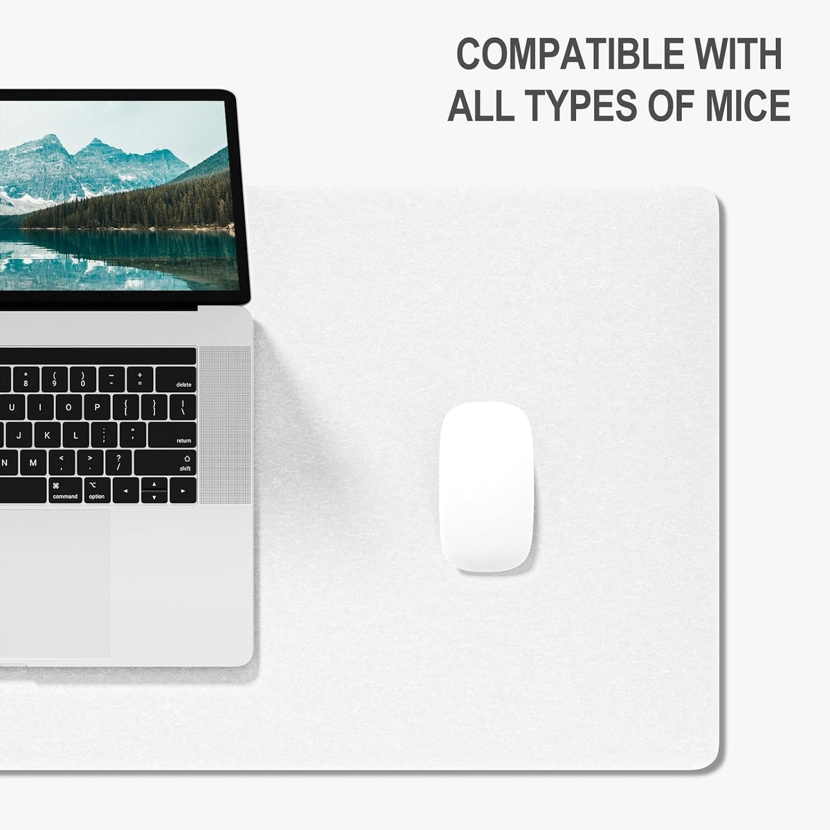 Felt Desk Mat, Minimalist Large Mouse Pad XL 31.5 x 11.8 in, Desk Matt for Desktop, Keyboard, Laptop, Computer, Office, Work from Home, Gaming, Gray