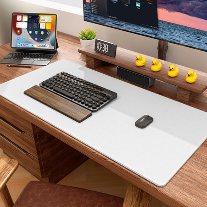 Felt Desk Mat, Minimalist Large Mouse Pad XL 31.5 x 11.8 in, Desk Matt for Desktop, Keyboard, Laptop, Computer, Office, Work from Home, Gaming, Gray