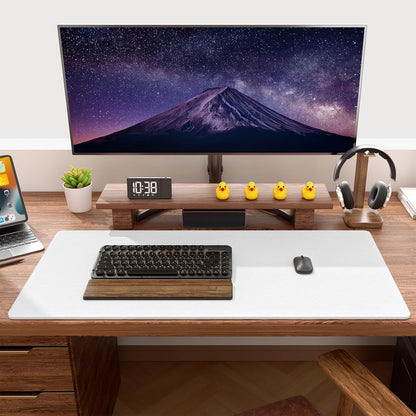 Felt Desk Mat, Minimalist Large Mouse Pad XL 31.5 x 11.8 in, Desk Matt for Desktop, Keyboard, Laptop, Computer, Office, Work from Home, Gaming, Gray