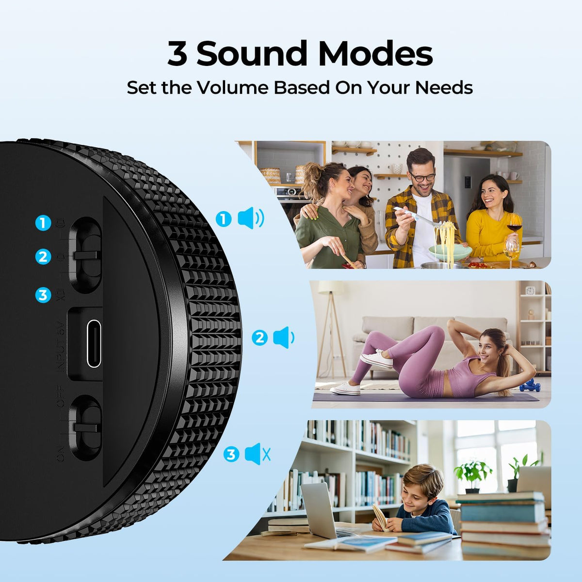Digital Magnetic Kitchen Timer for Cooking, Large LED Countdown Timer, Rotating Pomodoro Timer, Volume Adjustable, 5/15/25 Min Presets for Kitchen Classroom Grilling Studying