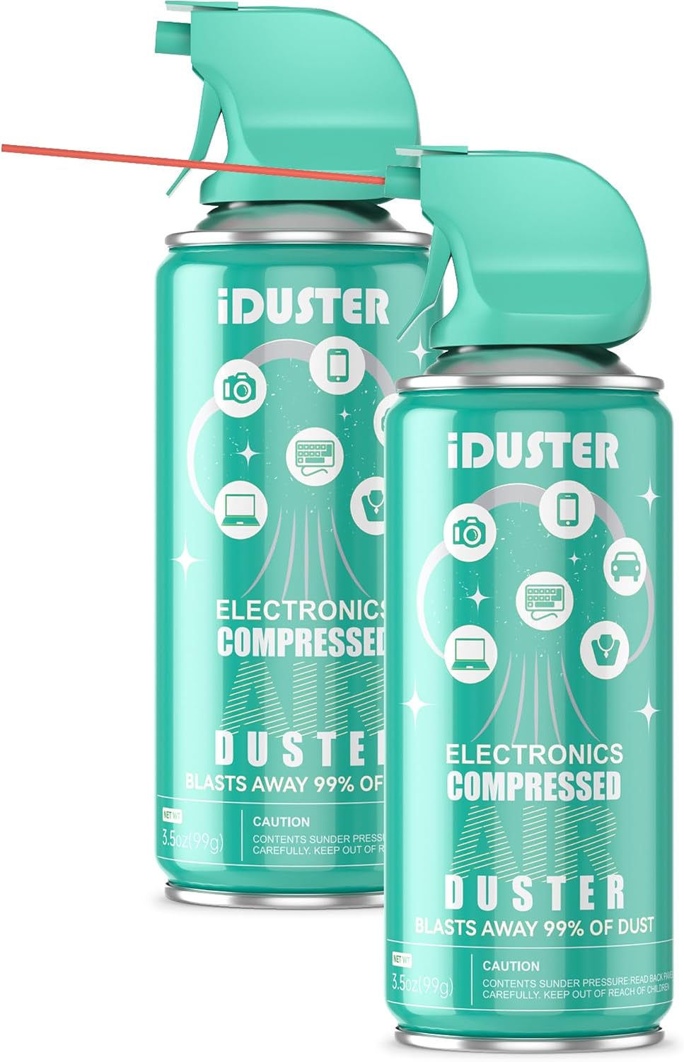 Compressed Canned Air Duster for Computer - Disposable Electronic Keyboard Cleaner for Cleaning Duster, (3.5oz)