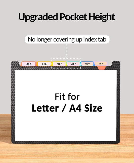 Accordion File Organizer, 13-Pocket Expanding File Folder Letter Size