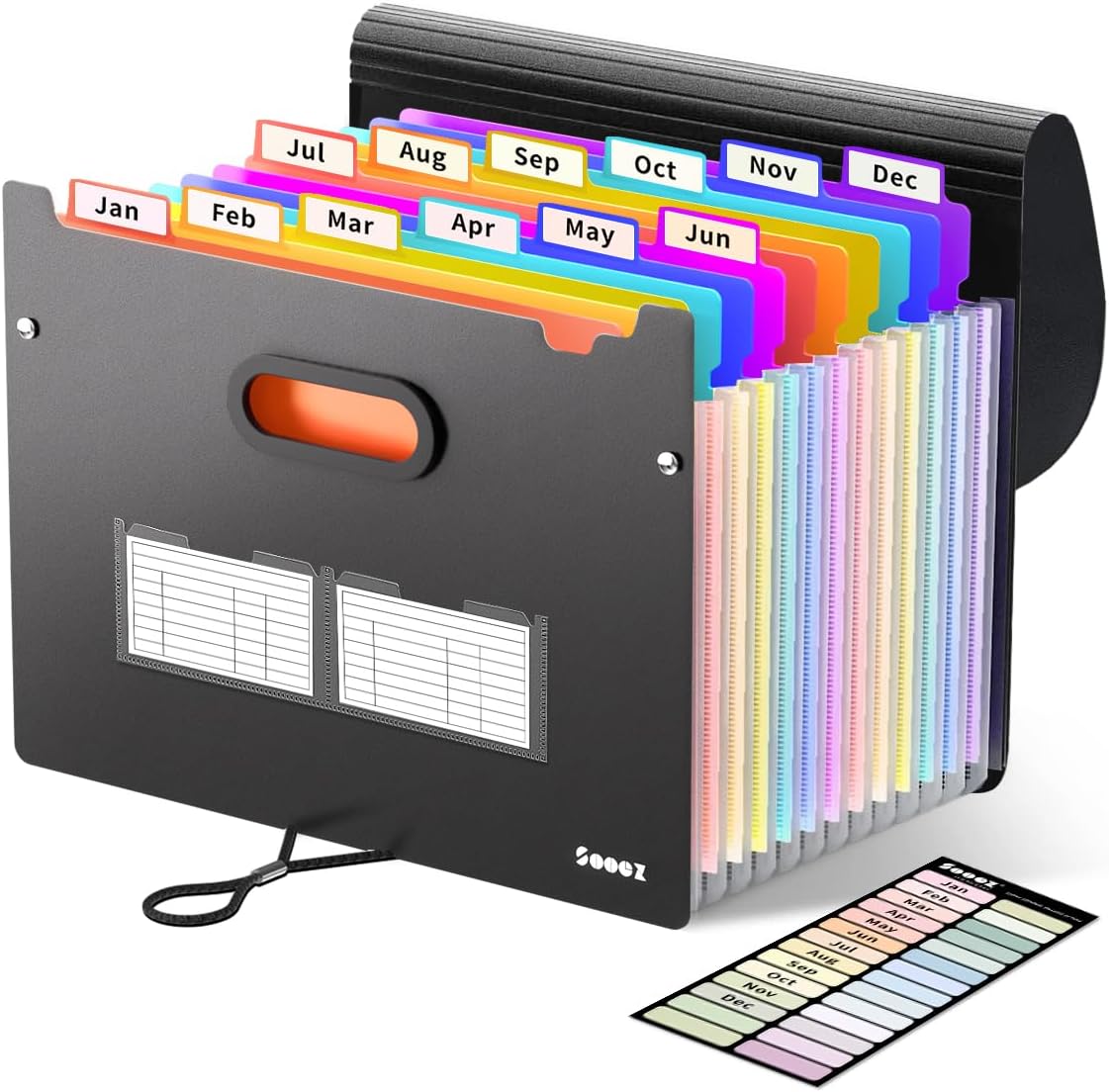 Accordion File Organizer, 13-Pocket Expanding File Folder Letter Size