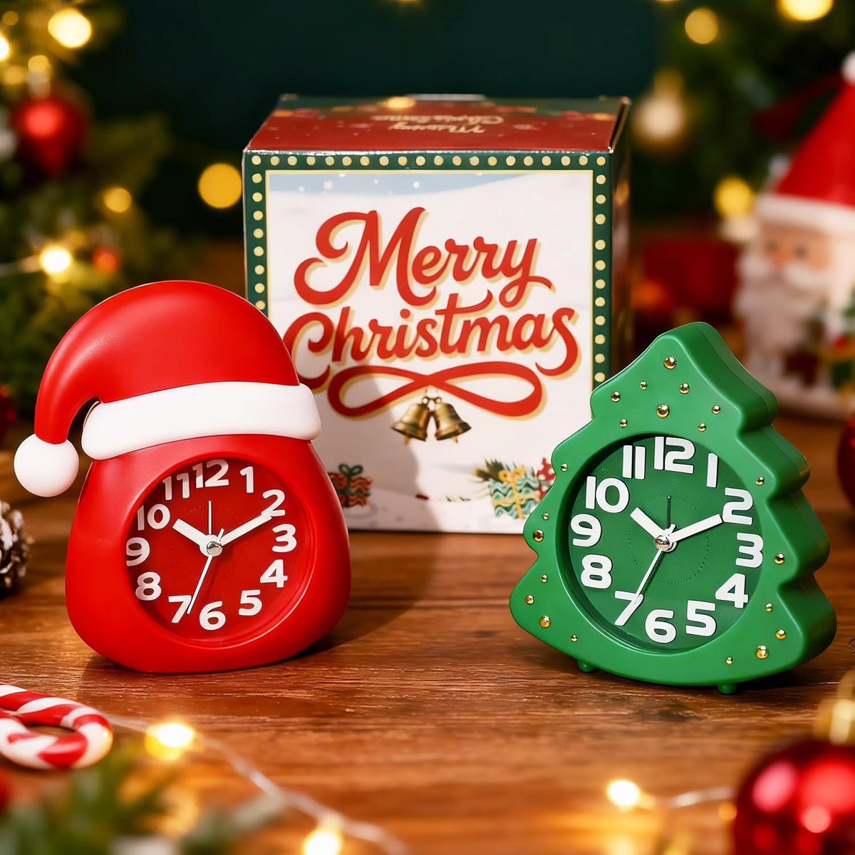 ® 4.5" Analog Alarm Clock, Small Retro Desk Clock and Table Clock