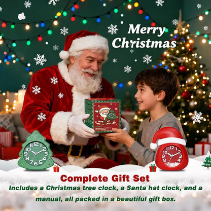 ® 4.5" Analog Alarm Clock, Small Retro Desk Clock and Table Clock