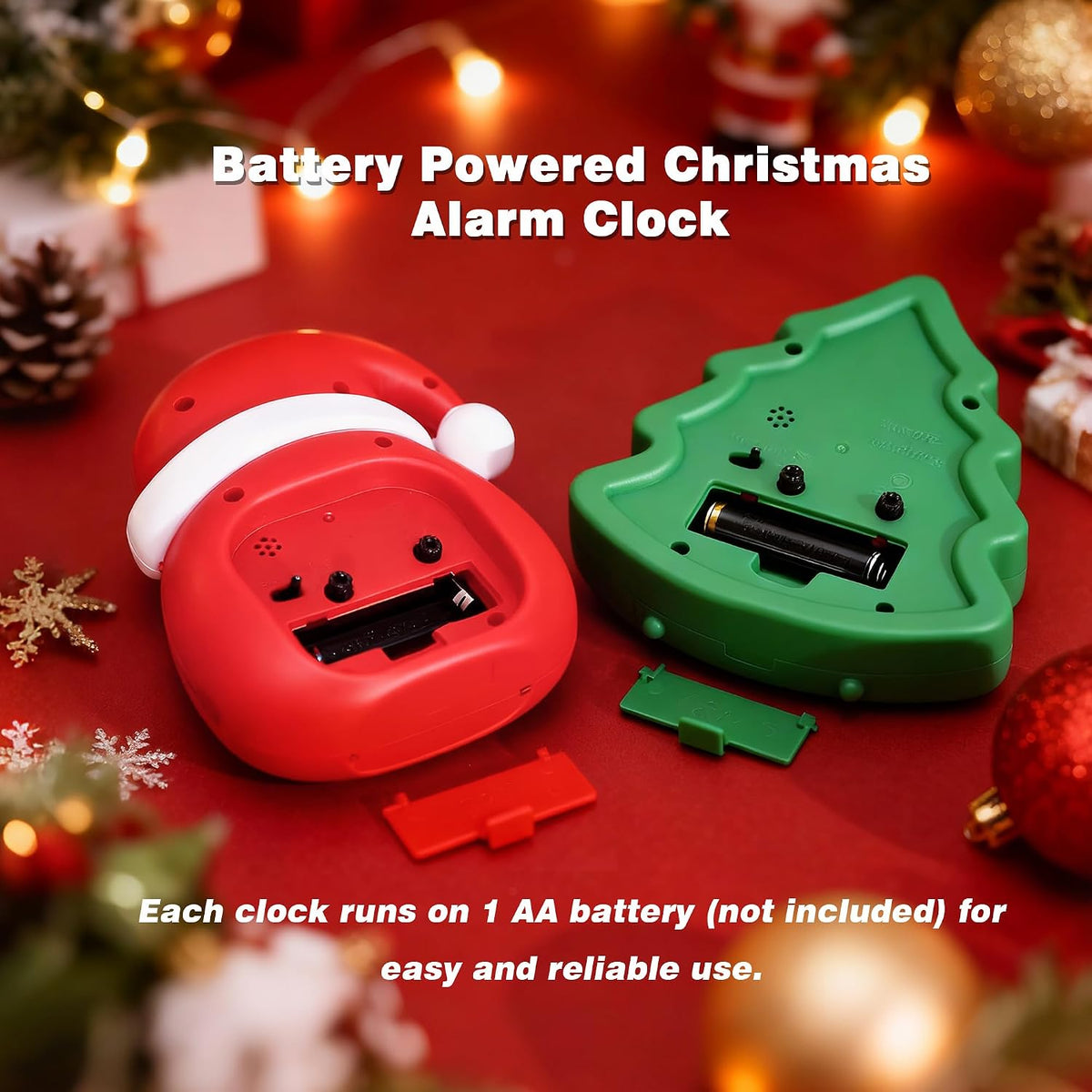 ® 4.5" Analog Alarm Clock, Small Retro Desk Clock and Table Clock