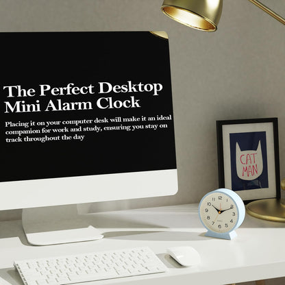 ® 4.5" Analog Alarm Clock, Small Retro Desk Clock and Table Clock
