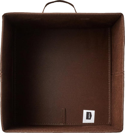 Collapsible Fabric Storage Cube Bins Organizer with Handles for Organization and Organizing Solution, 13"x13"x13", Beige, 6-Pack