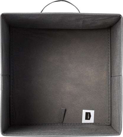 Collapsible Fabric Storage Cube Bins Organizer with Handles for Organization and Organizing Solution, 13"x13"x13", Beige, 6-Pack